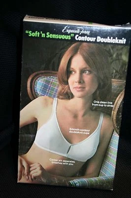 36C винтажный 70-х новый из старых запасов нейлона замочная скважина бюстгальтер мягкий и чувственный 70-х изысканная форма P3789 - Изображение 1 из 4