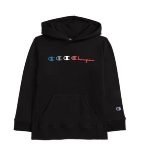 Champion Black Kids' Ccc Vintage Script Hoodie Sz M Read - Picture 1 of 14