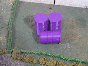 3 x 1:22,5 G Maßstab 200L Ölfässer (LS4008) 3D bedruckt Gartenbahn LILA - Bild 1 von 4