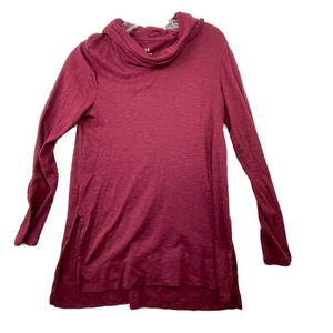 J. Jill Pima Cowl-Neck Tunic Womens Size XS Petite XSP Purple Longline Top - Picture 1 of 14