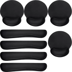 Yunsailing 8 Pcs Ergonomic Mouse Pad and Keyboard with Wrist Support Set Soft Sm - Photo 1/12