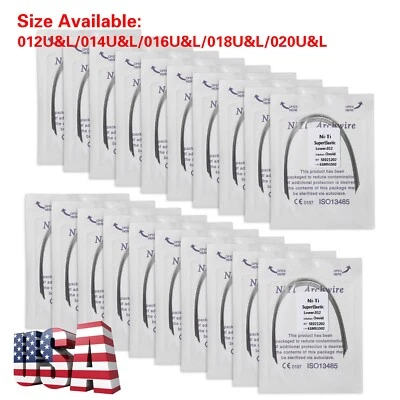 10-100 Packs Orthodontic Dental Arch Wire Super Elastic Niti Round Upper + Lower - Image 1 of 4