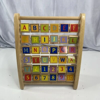 Alfabeto Ábaco Niños Juguete Doble Cara Cuadros Letras Educo Madera Educo Foto 1 de 4