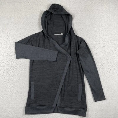 Suéter Athleta Mujer XS Gris Con Capucha Frente Abierto Cárdigan Informal Athleisure Foto 1 de 4