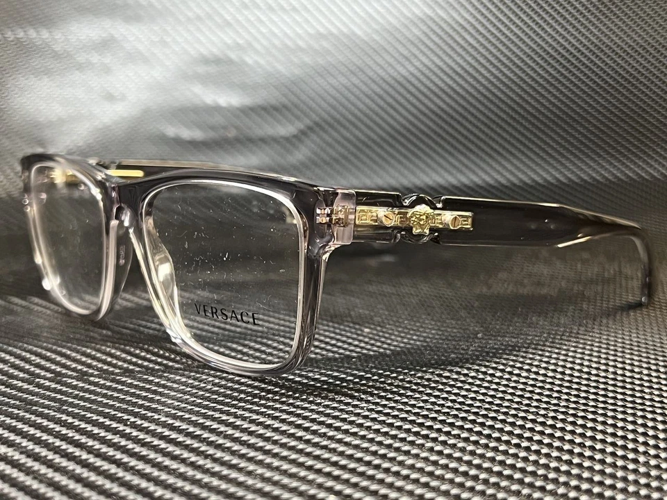 Anteojos para hombre VERSACE VE3303 593 gris transparente rectangular 55 mm Foto 1 de 4