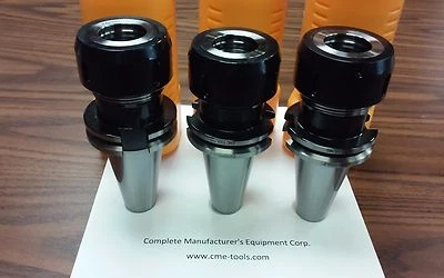 CNC TOOLING CAT40-TG100 COLLET CHUCKS 3" gage length 0.0001 Runout--3 CHUCKS Tool Holder Set