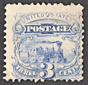 US Sc# 114 *NEUWERTIG RG LH* { 3c BLAUE LOK } TOLLES BILD VON 1869 CV $ 90,00 - Bild 1 von 4