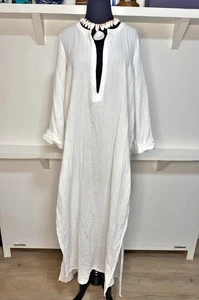O’Neill XL Swim Cover Up Maxi Dress Gauze Resort Beach White Lagenlook - Picture 1 of 6