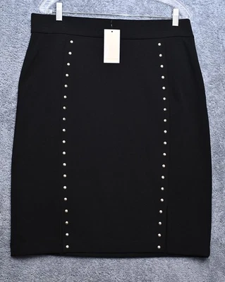 Michael Kors Women's Pencil A-Line Black Size XL Knee Length Skirt NWT - Image 1 of 4