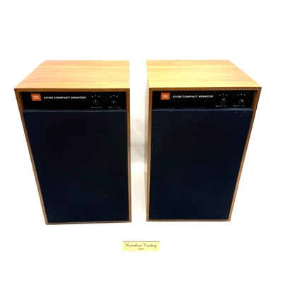 JBL 4312M  pair Compact monitor speakers 3 Way wood grain Vintage Japan - image 1 of 4