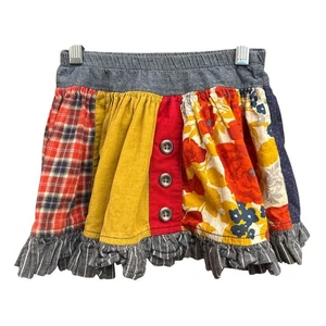 Persnickety Mädchen Größe 5 Jahre Rock Patchwork Rüschen bunt skurril - Bild 1 von 5