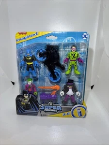 Imaginext Super Friends Batman & Villains: Batman Joker Riddler & Penguin Nuevo en caja - Imagen 1 de 6