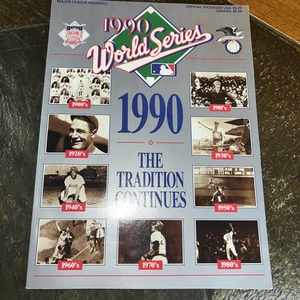 1990 MLB World Series Official Program Cincinnati Reds vs Oakland A's Athletics - Picture 1 of 6