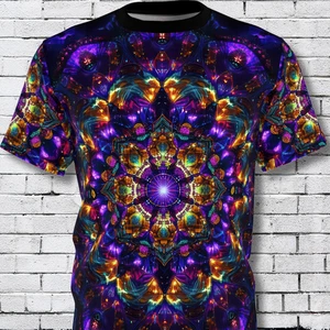 Bass Mandala - Rave Shirt EDM Music Festival Techno Acid House Dance Unisex Mens - Picture 1 of 3