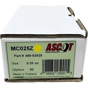 Ascot MC Style Coated Zinc Clip-On Wheel Weight .25oz - Box of 50 - Picture 1 of 1