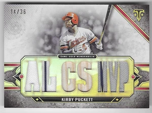 KIRBY PUCKETT 2024 TOPPS TRIPLE THREADS GAME-USED JERSEY BAT CARD #14/36! - Picture 1 of 1