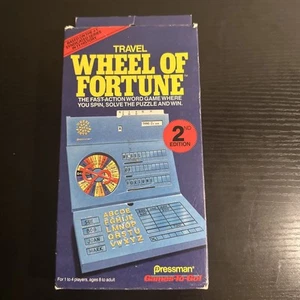 Vintage Travel Wheel Of Fortune Board Game To go 1988 Pressman Games - Picture 1 of 19