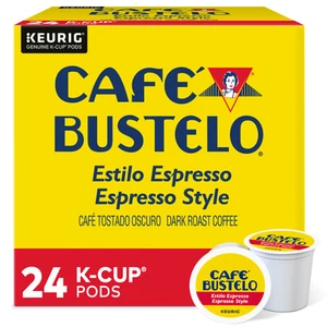 Cafe Bustelo Single-Serve Coffee K-Cup Pods, Espresso Roast, Carton Of 24 - Picture 1 of 8