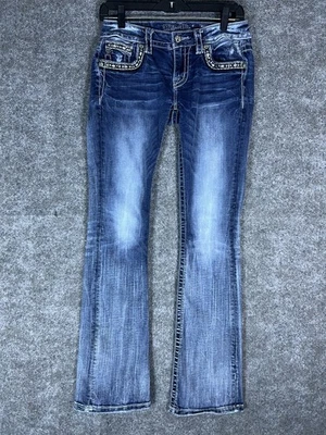 Jeans Miss Me Vintage Para Mujer 27 27x32 Signature Corte Bota Azul Denim JP72988 Foto 1 de 4