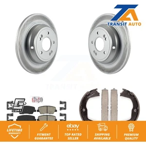Rear Disc Coated Rotors Ceramic Pads Parking Brake Shoes Kit For Hyundai Genesis - Picture 1 of 12