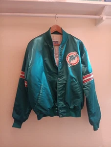 Vintage Miami Dolphins Starter Jacket 80s 90s NFL Pro Line Satin Bomber XL R4 - Bild 1 von 11