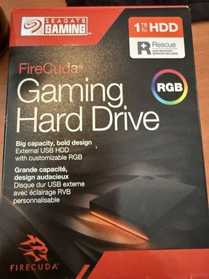 New Seagate FireCuda 1TB External USB HDD Gaming Hard Drive STKL1000400 - Image 1 of 2