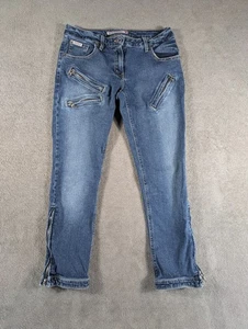 Vintage Guess Jeans Damen 28 Blau Y2K Stretch Skinny Leg Low Rise Ankle Zip - Bild 1 von 16
