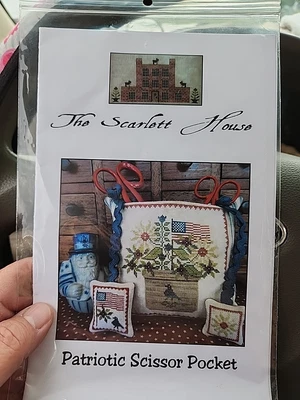 The Scarlett House ~Patriotic Scissor Pocket~ Cross Stitch Pattern "2016" - Image 1 of 3