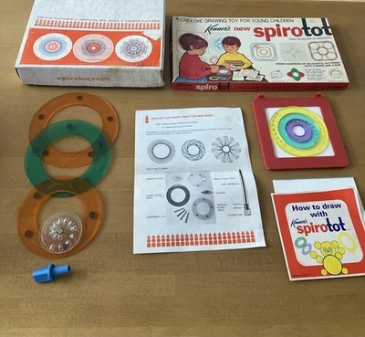 VINTAGE KENNER Spiralograph Spirotot 1960's Drawing Toys Complete W/ Manual - Image 1 of 4