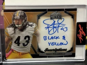 2024 Leaf Metal Inscriptions Troy Polamalu 70/100 - Picture 1 of 2