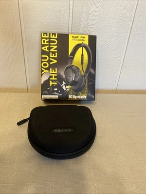 Funda protectora de viaje, adaptadores y manual para auriculares Klipsch Image ONE II Foto 1 de 4