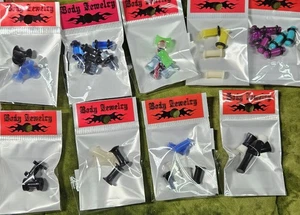 Lote de 22 pares de tapones medidores de oreja 6g-4mm joyería corporal unisex  - Imagen 1 de 7