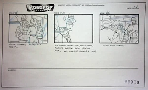 RoboCop Alpha Commando Production 1998 Hand Drawn Storyboard Orion Pictures - Picture 1 of 2