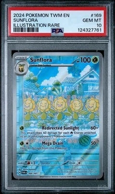 Pokémon Sunflora 169/167 Sv06: Twilight Masquerade Illustration Rare PSA 10 - Image 1 of 2