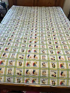 Quilt 83” X 80” Funny Old Lady Aging Quotes Repeating Handmade Granny Core - Picture 1 of 7
