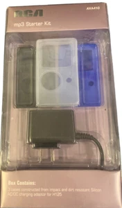 RCA MP3 STARTER KIT 3 HÜLLE SILIZIUM und AC/DC LADEADAPTER H125 2006 NEU - Bild 1 von 2
