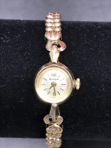 Vintage Bulova 14k Solid Yellow Gold M3 17j Ladies Watch Runs Great - Picture 1 of 10