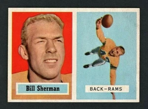 Bill Sherman Los Angeles Rams 1957 Topps Card #58 - Picture 1 of 2