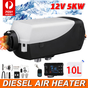 12V Diesel Heater 5KW Air Tank Remote Control LCD Thermostat Caravan Motorhome
