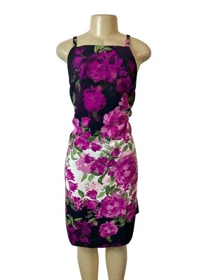 Vestido para mujer Alfani púrpura elástico ceñido al cuerpo sin mangas floral talla 18W - Nuevo con etiquetas Foto 1 de 4