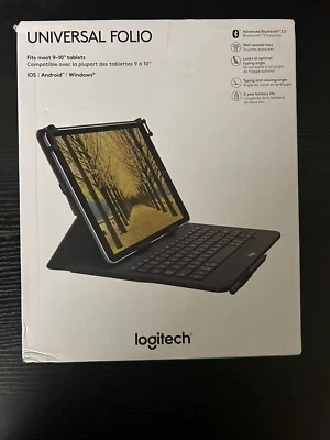 Logitech Universal Keyboard Case for 9" & 10" iPad Android Tablet 920-008334 - Image 1 of 4