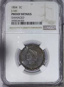 1854 Cent 1c Pattern Proof J-161 NGC Proof Details LB - Picture 1 of 2