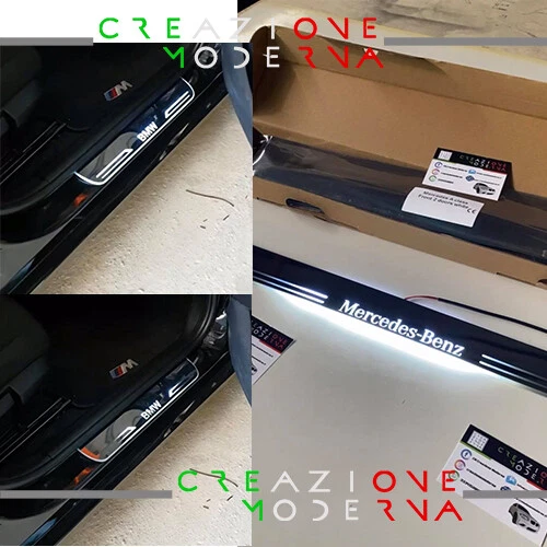 BATTITACCO ANTERIORI ILLUMINATI LED TUNING MERCEDES BENZ CLASSE A - Immagine 1 di 1