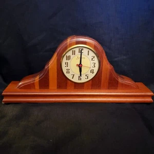 Antique 1920s Sessions Multi-Wood Striped Mantel Clock *As-Is* Clock Not Working - Picture 1 of 17
