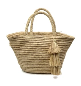MAR Y SOL Juliana Raffia offene Tasche Quaste Strand Urlaub Tasche - Bild 1 von 11