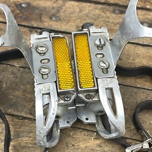 Vintage SR SP-360 Pedals Weighted 9/16 in Silver Road MTB Christophe Eroica