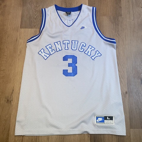 Kentucky Wildcats Jersey Rex Chapman Nike VTG Gray Sewn Throwback UK Mens LARGE Cover