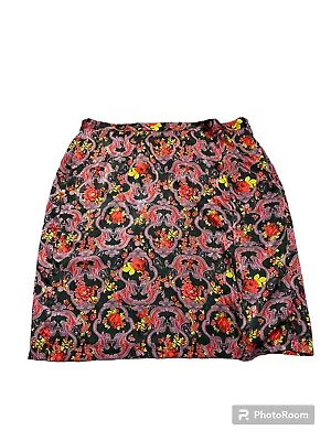 NWT ModCloth Size 3X Floral Print Skirt Partial Elastic Waist Slit Lined Women’s - Image 1 of 4