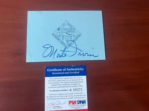 MONTE IRVIN SIGNED HAND SIGNED INDEX CARD PSA DNA HOLO CERT - Picture 1 of 3