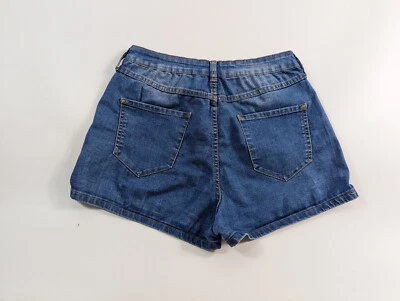 River Island Stretch Denim Shorts Size 12 Waist 30in - Image 1 of 2